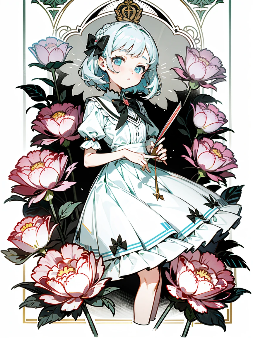 Rozheva has hair, carnation bows, gris , school fund