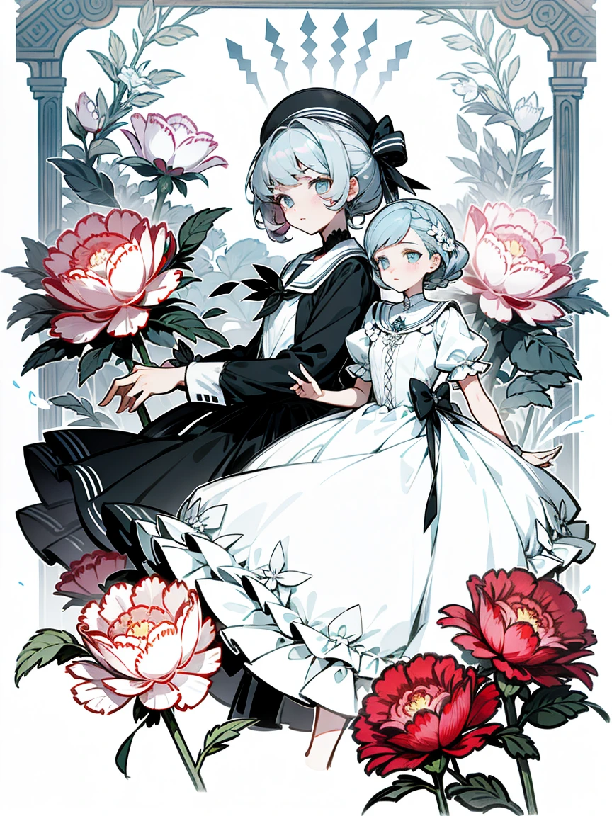 Rozheva has hair, carnation bows, gris , school fund