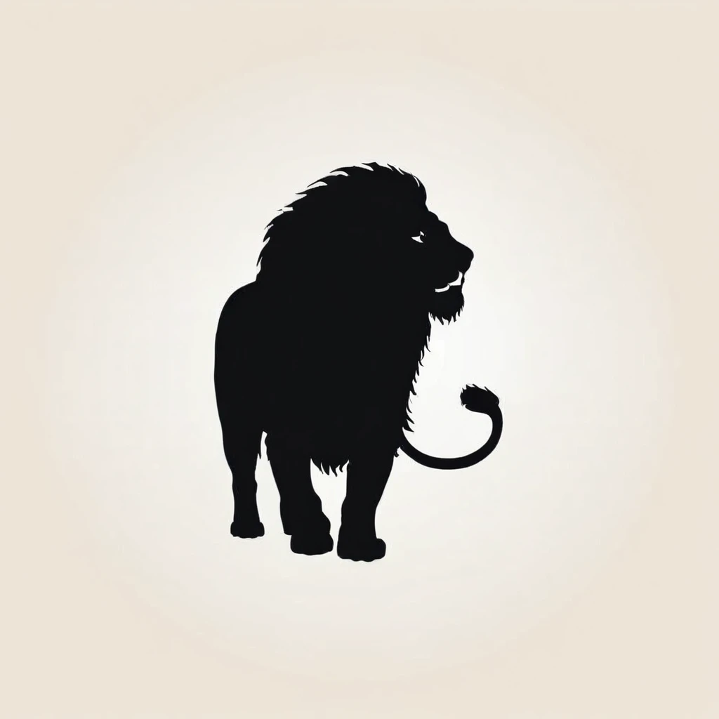 a black silhoutte of lion