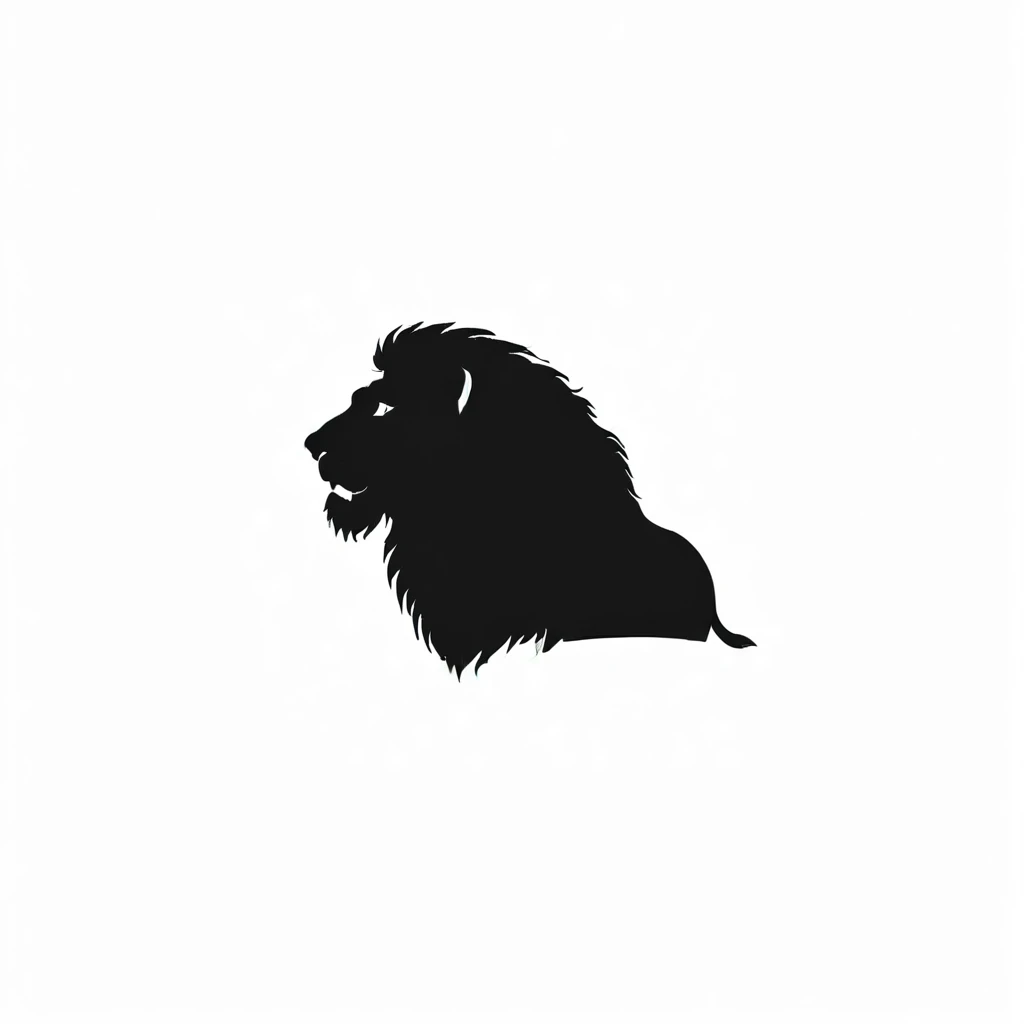 a black silhoutte of lion