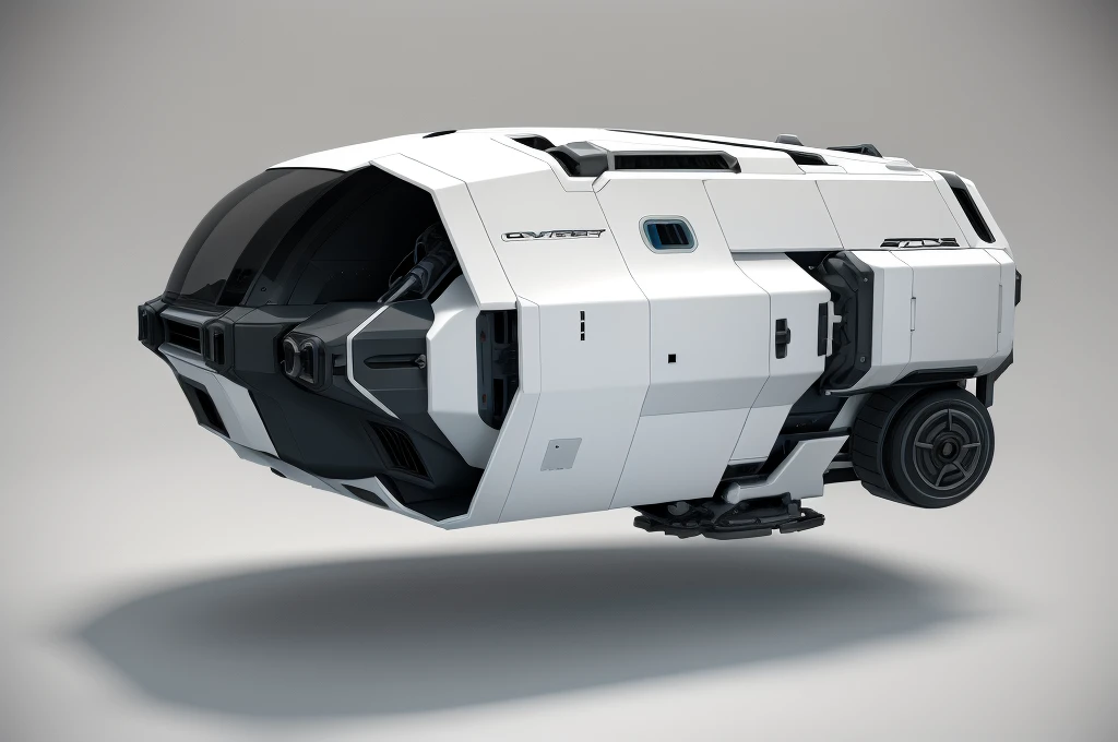 otherwordly amazing futuristic space truck, clean white style, masterpiece, daniel simon style