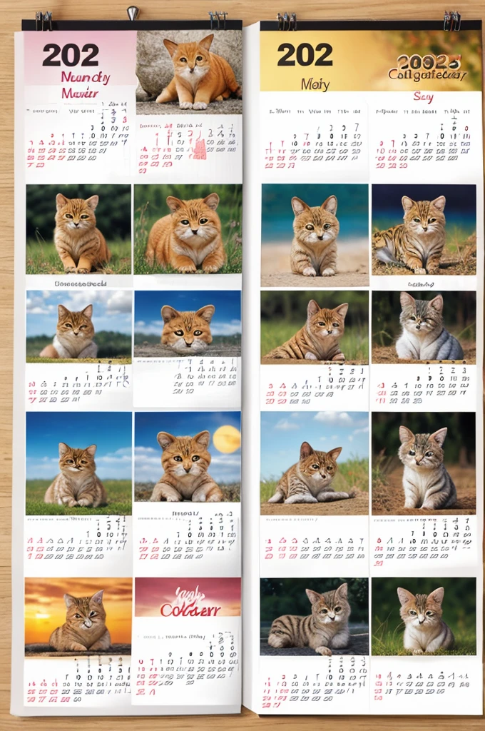 2025 calendar all pages should contain different cute animals