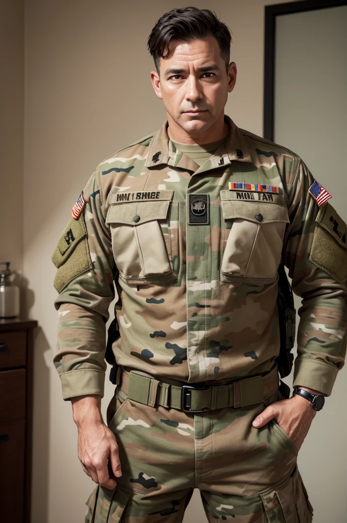 American army man, middle-age