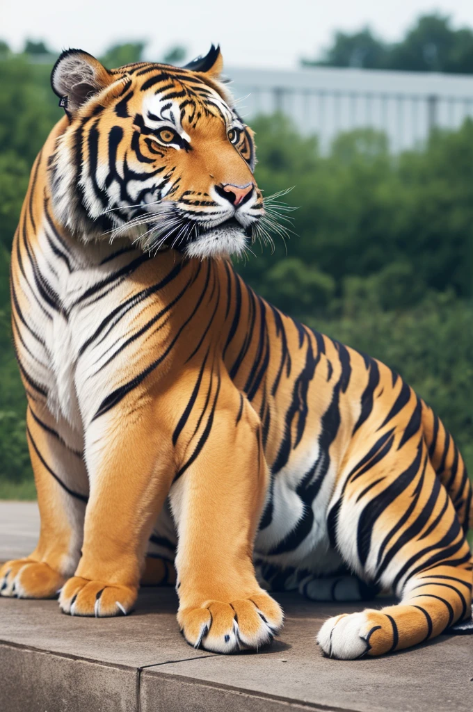 Create a photo of a tiger with the Lacoste logo as a team mascot