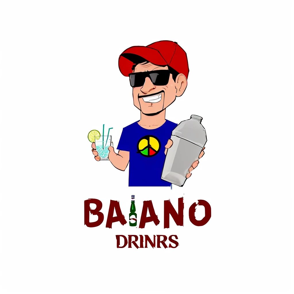 arafed image of a man holding a beverage and a shaker, holding a beverage, avatar for website, beverages, mixing beverages, logo art, logo, cartoonish and simplistic, logo, with a beverage, local bar, alexander, by Carlos Berlanga, beverageing cocktail, by Ramon Silva, unused project, illustrated logo, beverage, Logo design, baiano drinks
