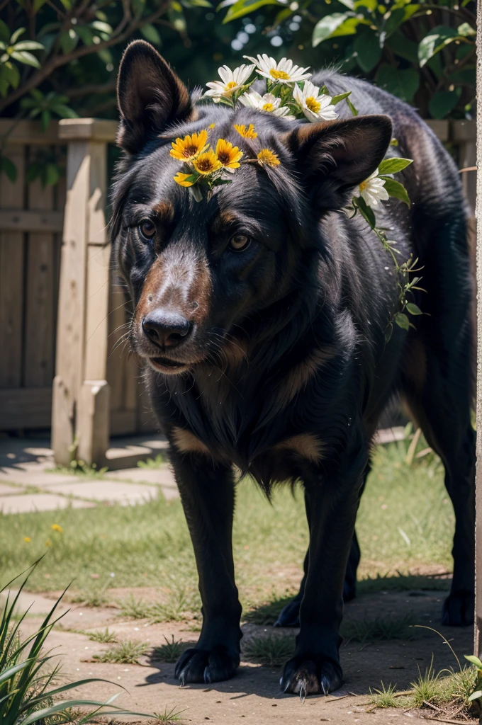 animal-flower hybrid, photorealistic creature