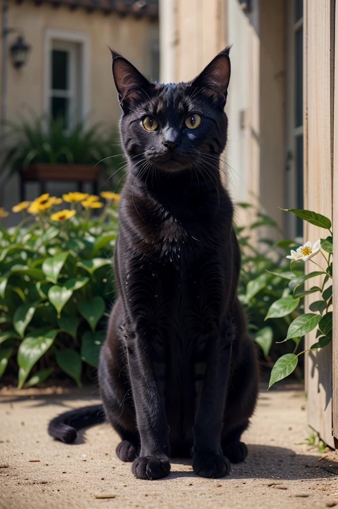cat-flower hybrid, photorealistic creature, artistic
