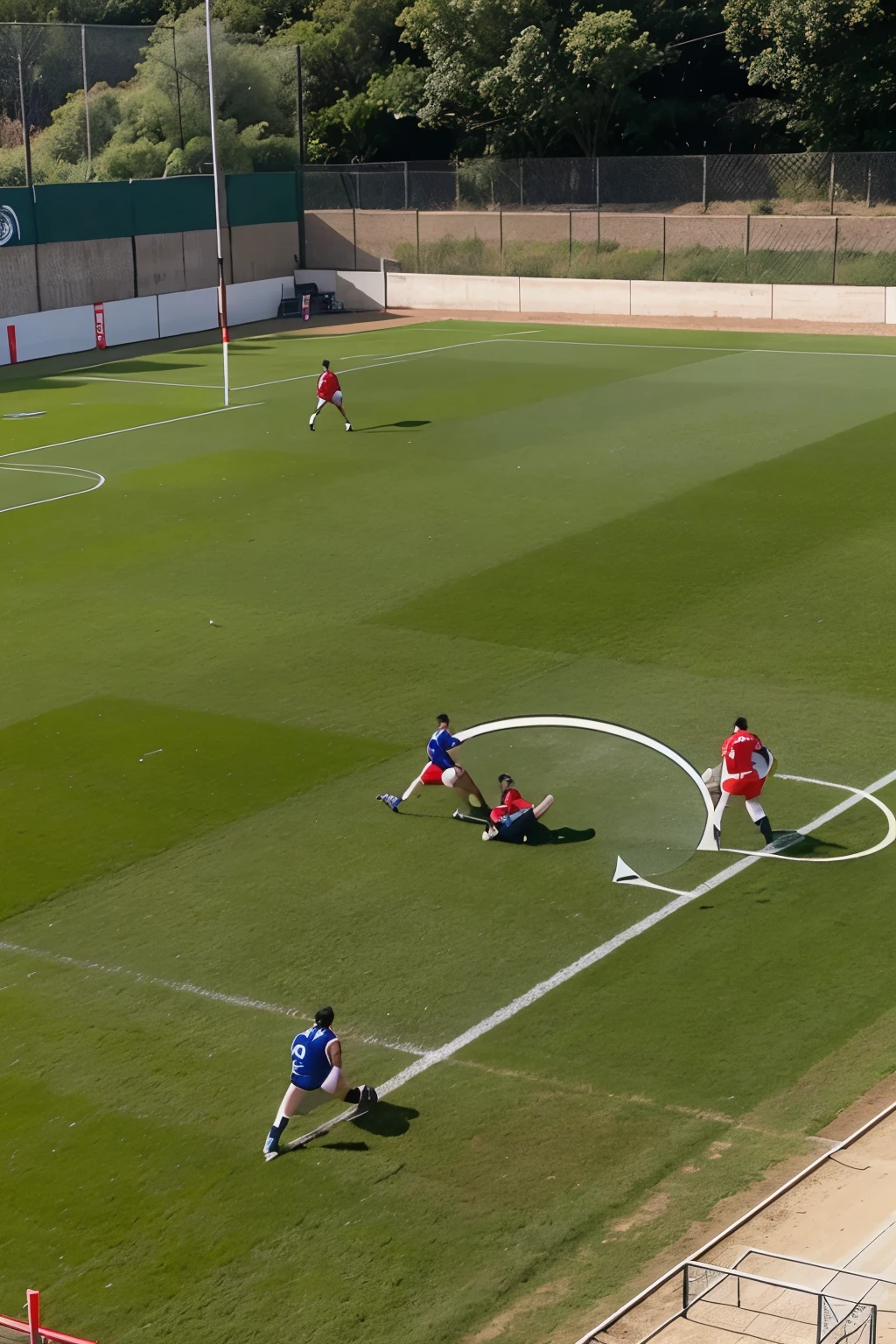 graphic sample of the Chilean team training set piece plays