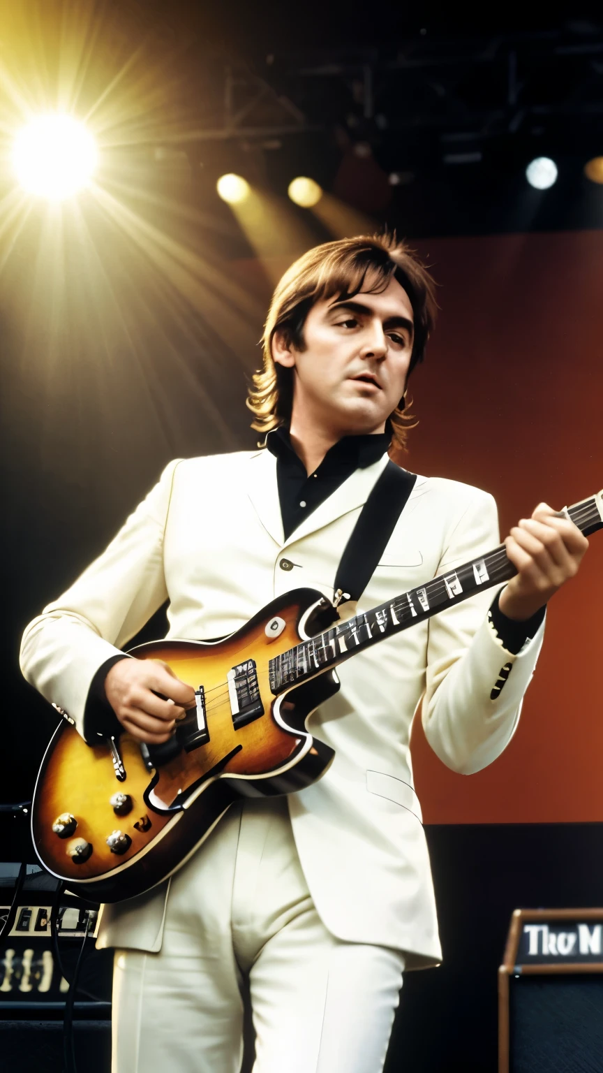 create Paul Maccartney featured playing on stage with THE BEATLES, 