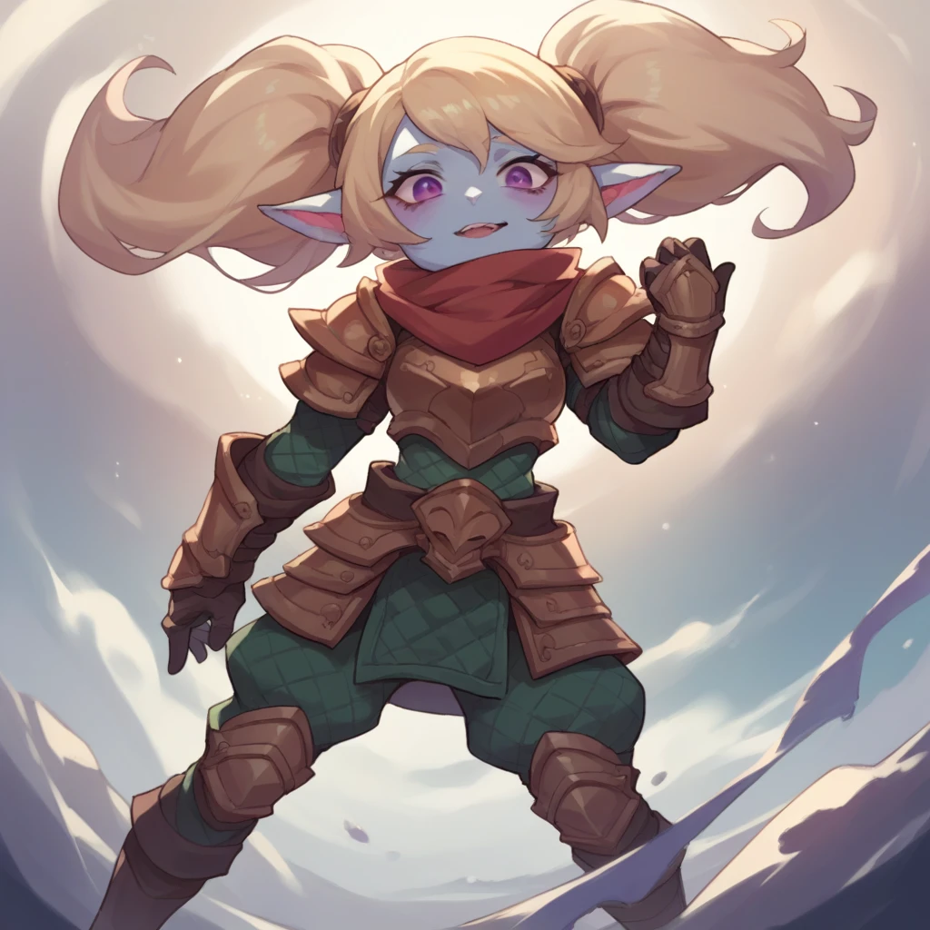 score_9, score_8_up, score_7_up, score_6_up, source_anime,
1girl, solo, poppylol, colored skin, blonde_hair, purple_eyes, poparmour, armor, scarf, Sexy.