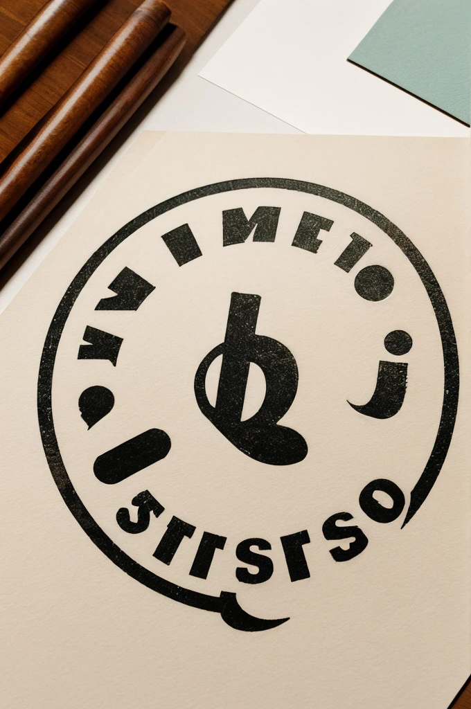 (The artist studio) logo name in circle like stamps 