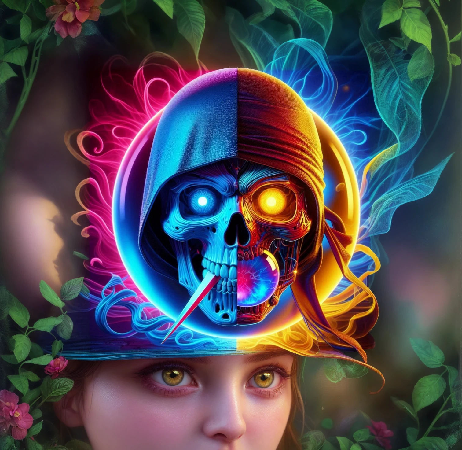 a girl in a garden, beautiful detailed eyes, beautiful detailed lips, extremely detailed eyes and face, long eyelashes, young girl, cute girl, 1girl, nature, lush garden, flowers, butterflies, sunlight, warm lighting, vibrant colors, digital painting, oil painting, acrylic painting, masterpiece, photorealistic, hyper detailed, 8k, high quality