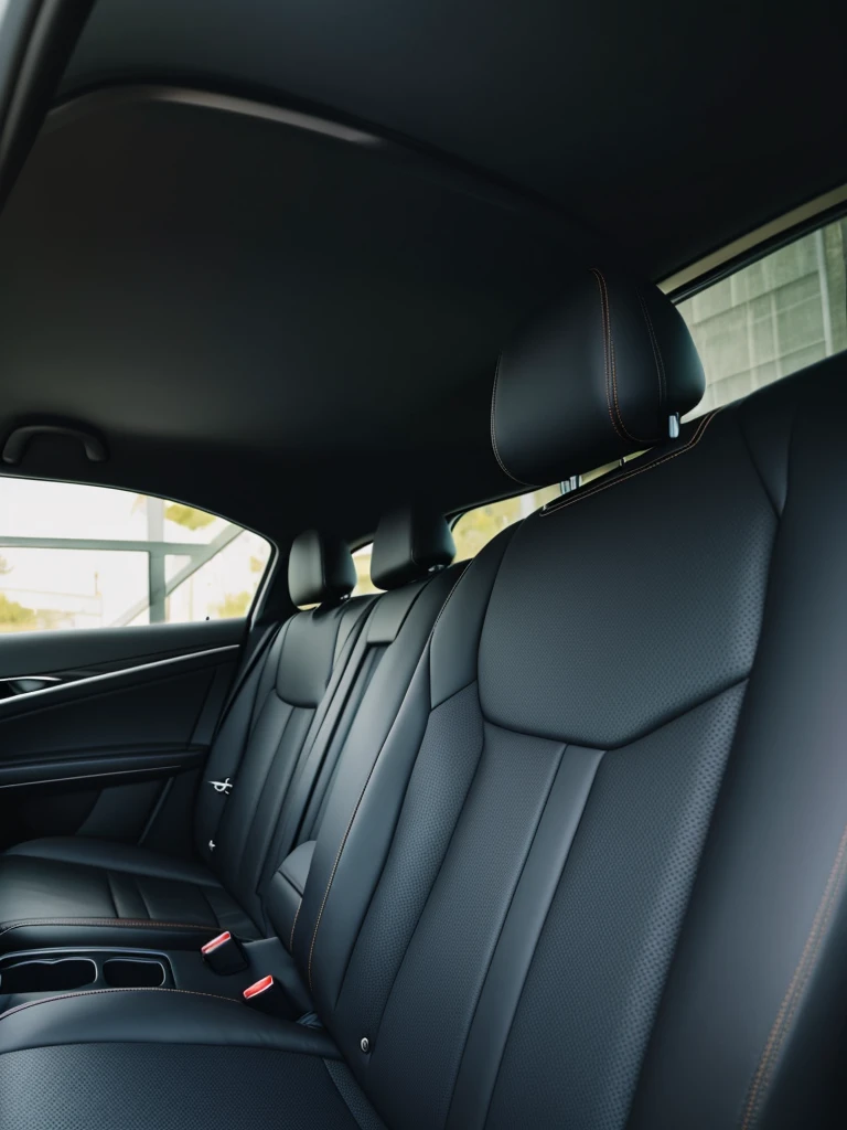 interior of a car, back seat