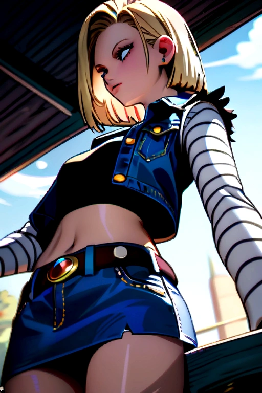 Android 18 with short skirt