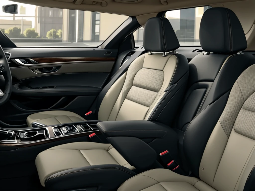 interior of a car, back seat