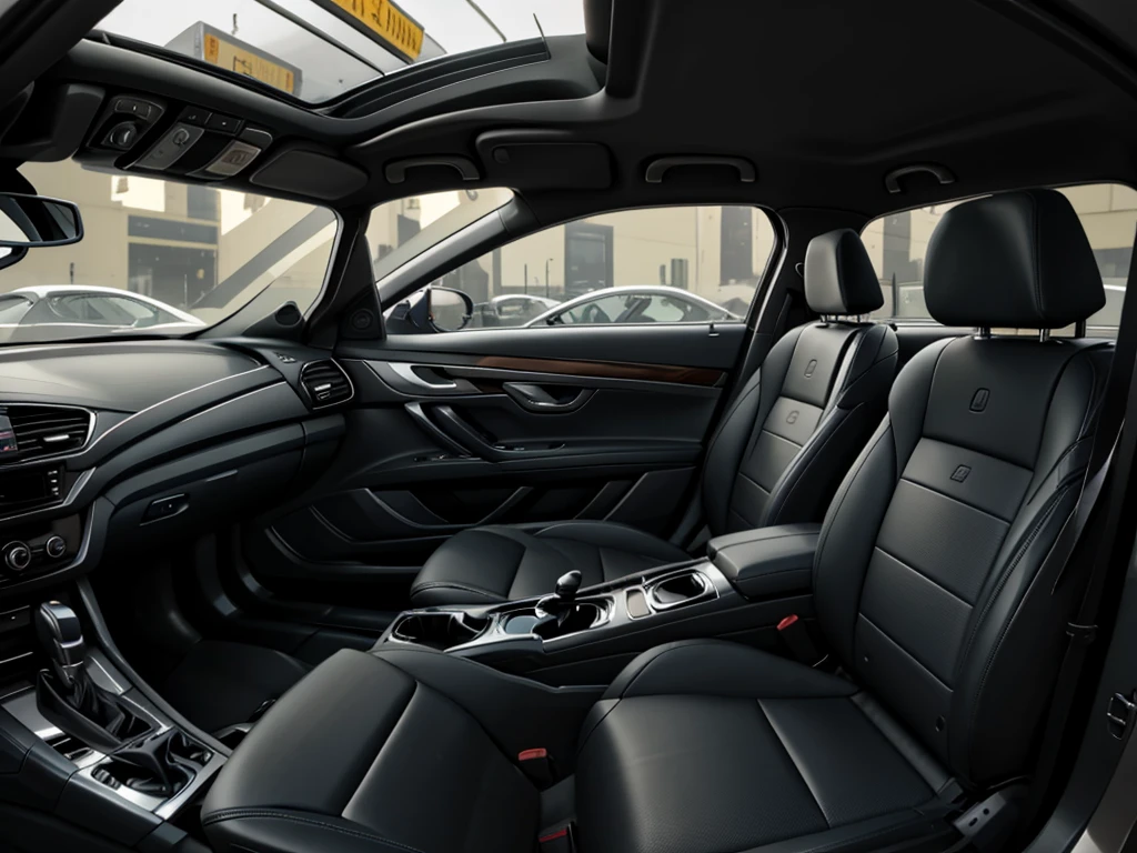 interior of a car, back seat
