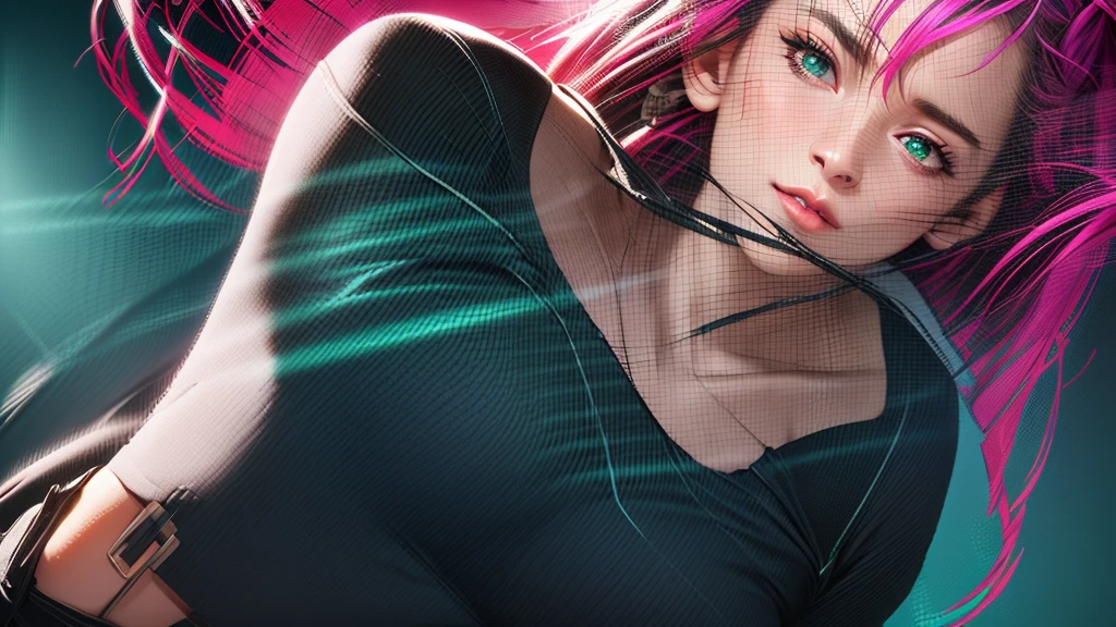 beautiful detailed eyes, beautiful detailed lips, extremely detailed eyes and face, longeyelashes, 1girl, Sakura Haruno, pink hair, long hair, green eyes, black sports pants, white sports top, cleavage, sexy, sports shoes, in a gym, (best quality,4k,8k,highres,masterpiece:1.2),ultra-detailed,(realistic,photorealistic,photo-realistic:1.37), vibrant colors, natural lighting, intricate details