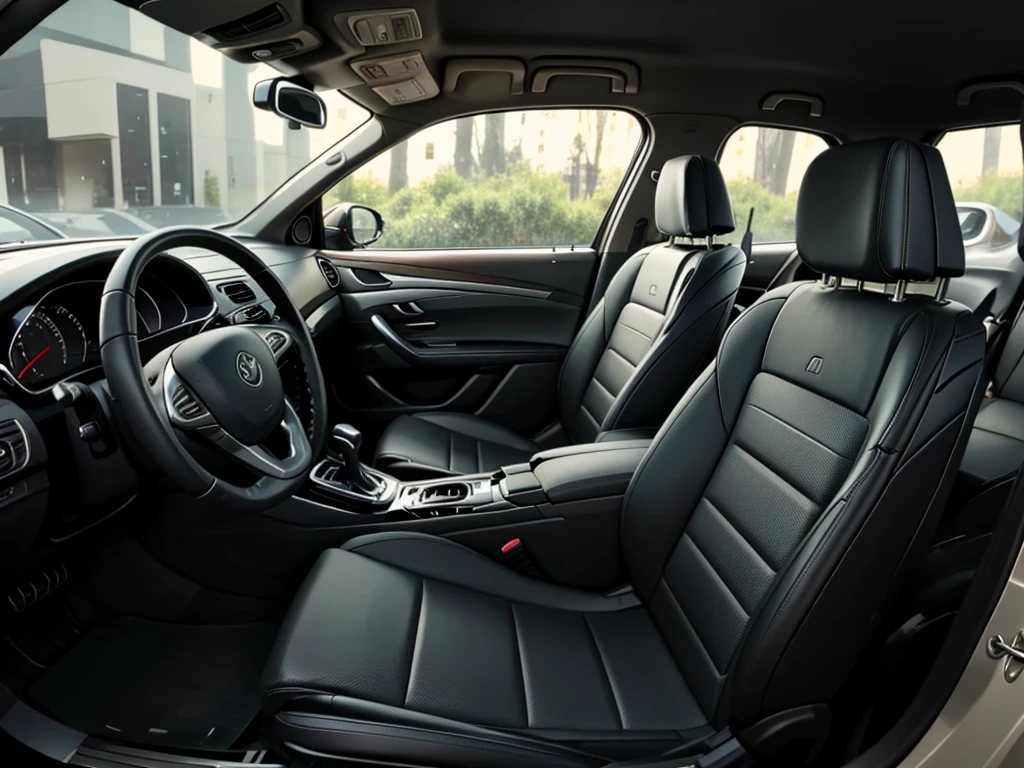 interior of a car, back seat