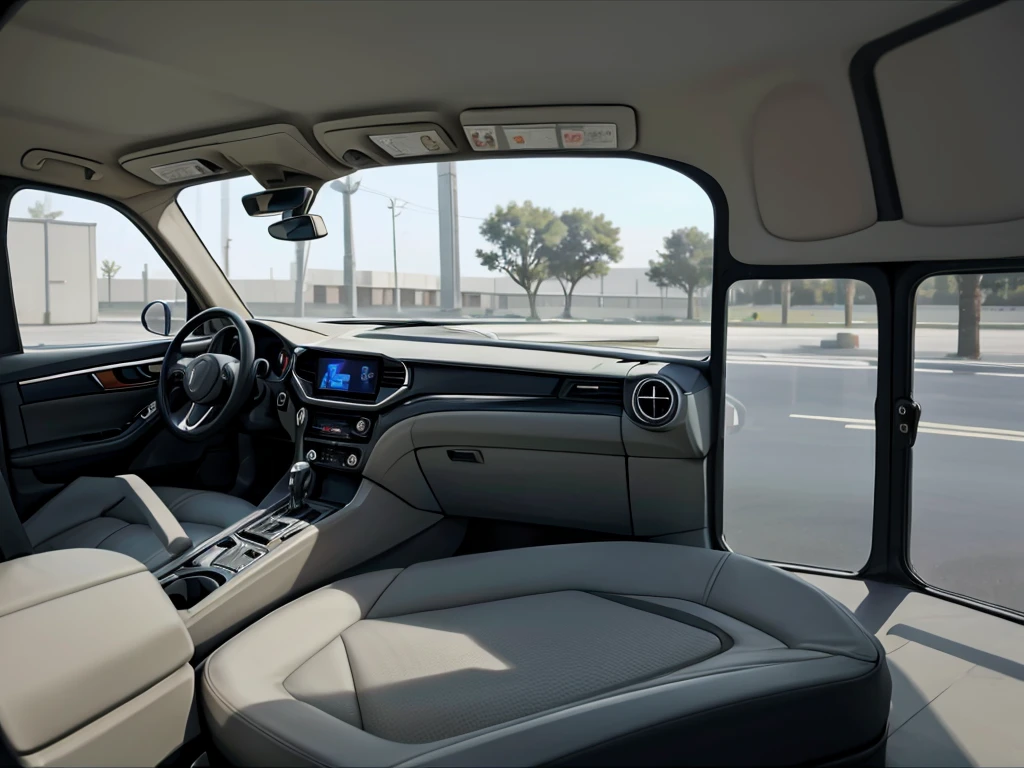 interior of a car, back seat