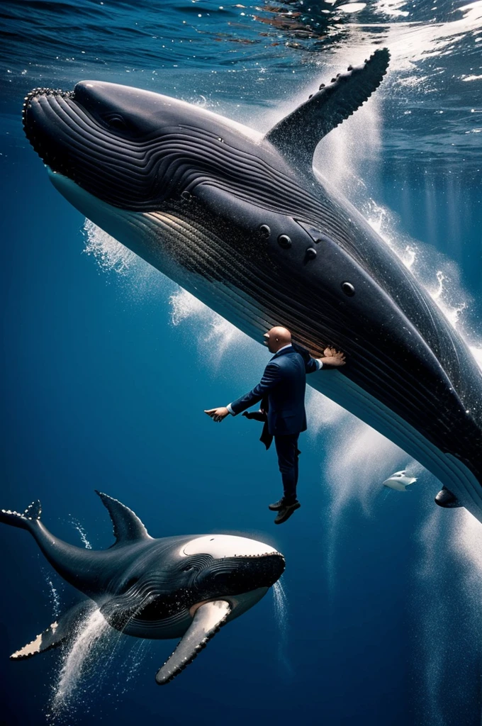 a man being swallowed by a whale, 8k