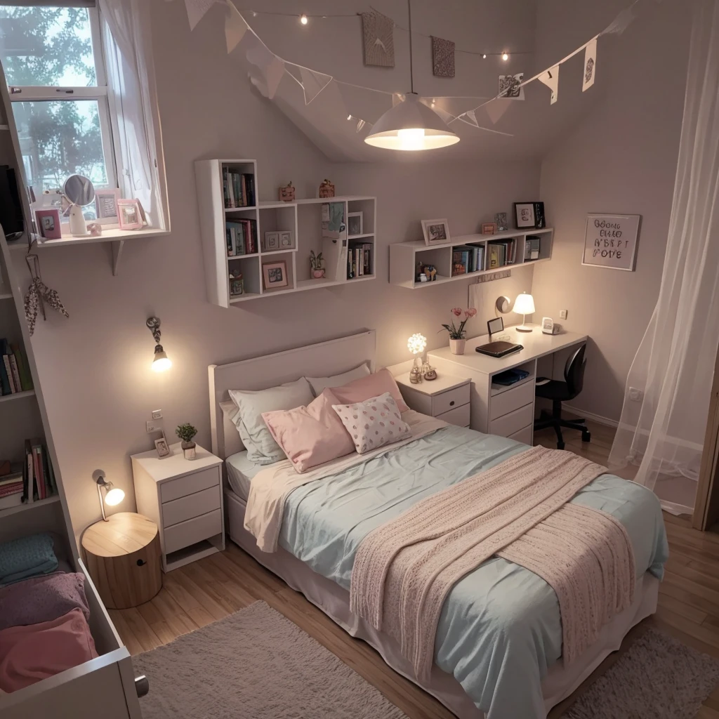 cute room, during at night 