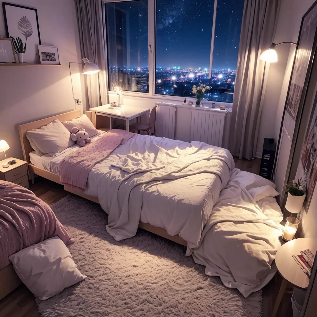 cute room, during at night