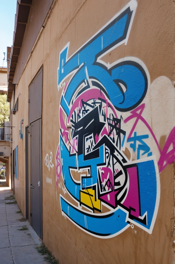 Eder graffitied on a wall
