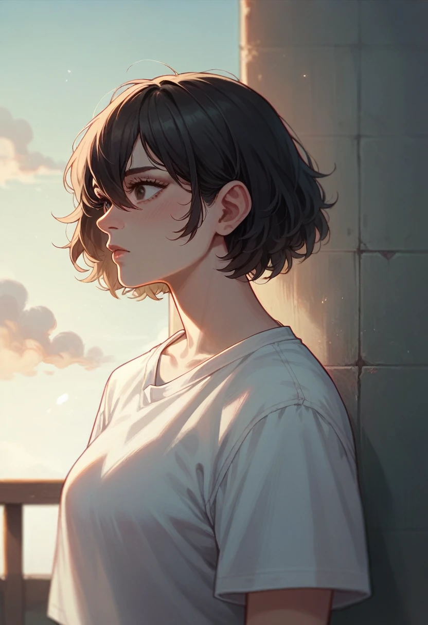 Poetic recordings, Blurred light and shadow, aestheticism, melancholic film, (cloudy),2 persons(Husband and daughter), Sirius Black, Girl (dark-haired) , huckepack ,emotional depth,