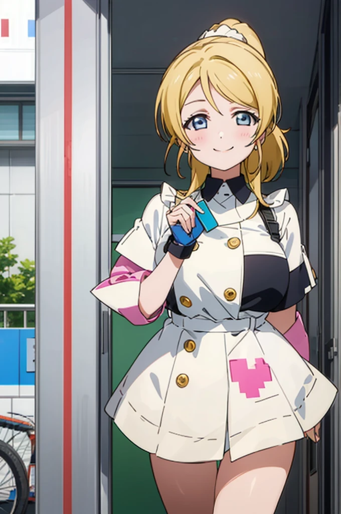 (((pixel-perfect, detail-perfect))), solo, 1girl, eri ayase, , looking at viewer, smile