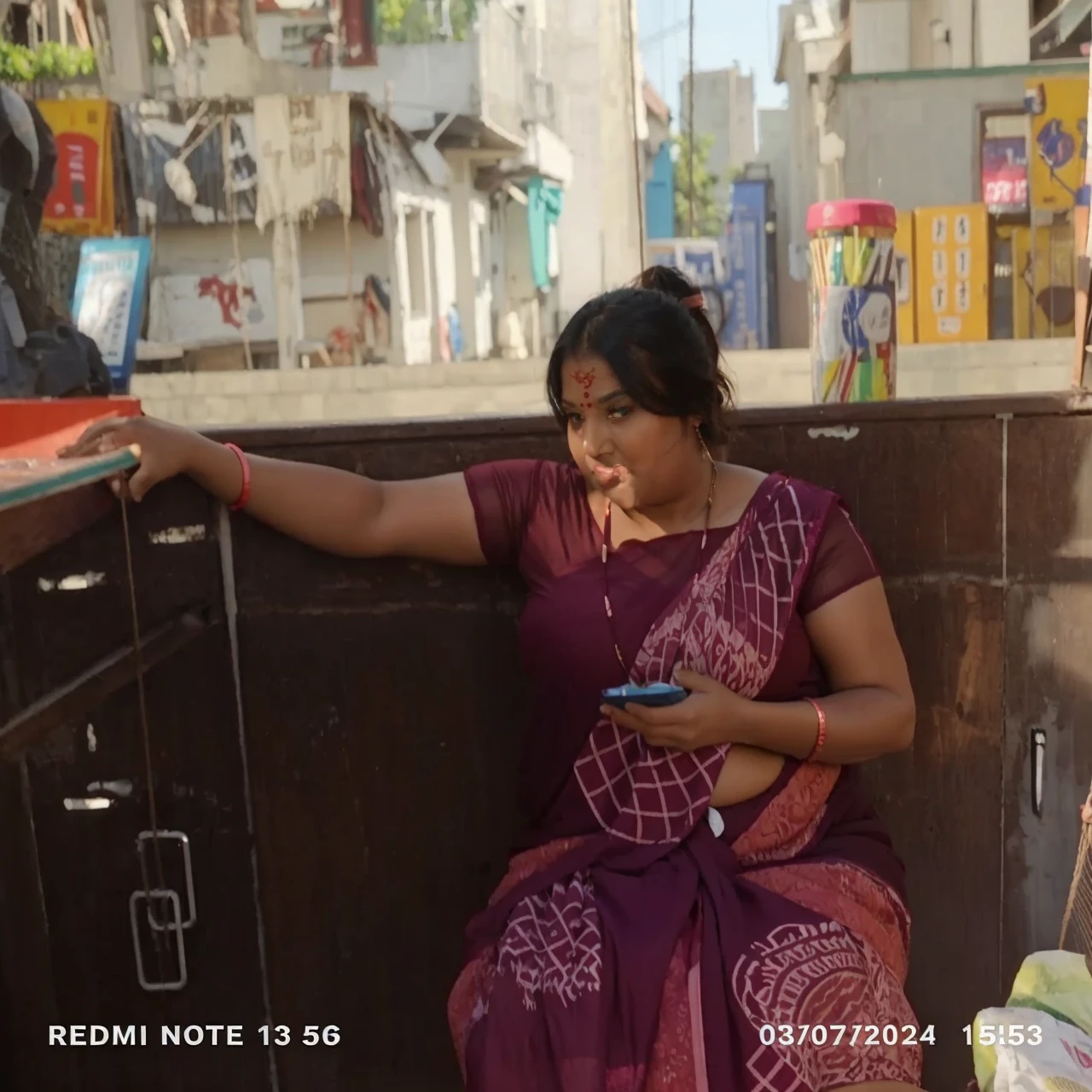 Sexy Indian aunty actress sitting on swing, fatty thighs, fatty body chubby body type big fat body, bbw women, wearing red panty,blue skirt ,pink top,bbw,,big size body, spreding legs ,