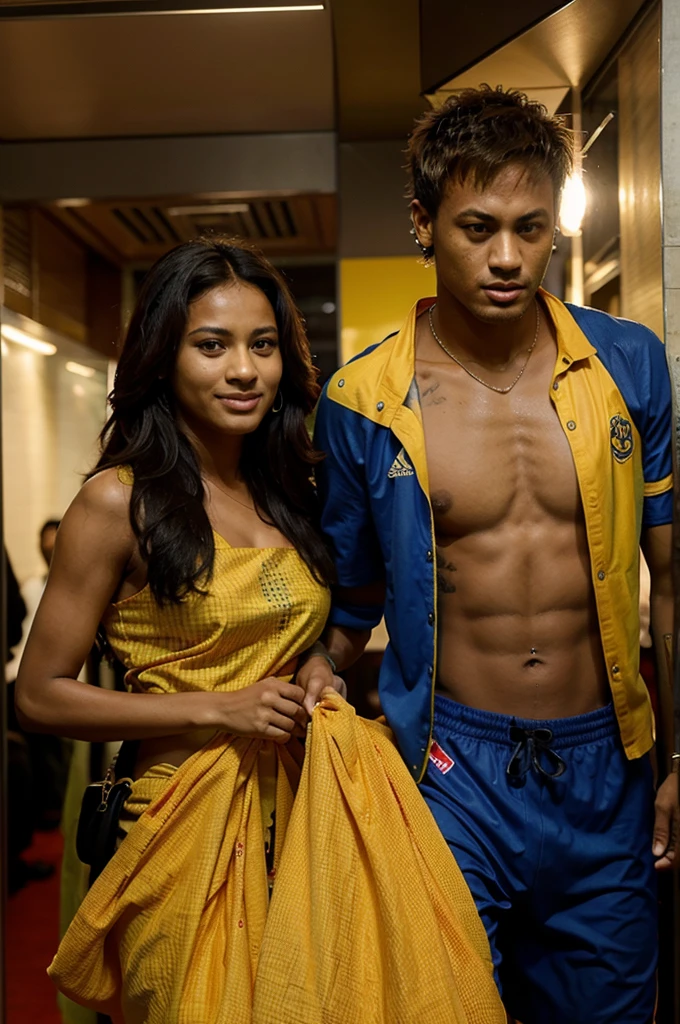 Neymar is coming home with 10 team member in Bangali dress. 