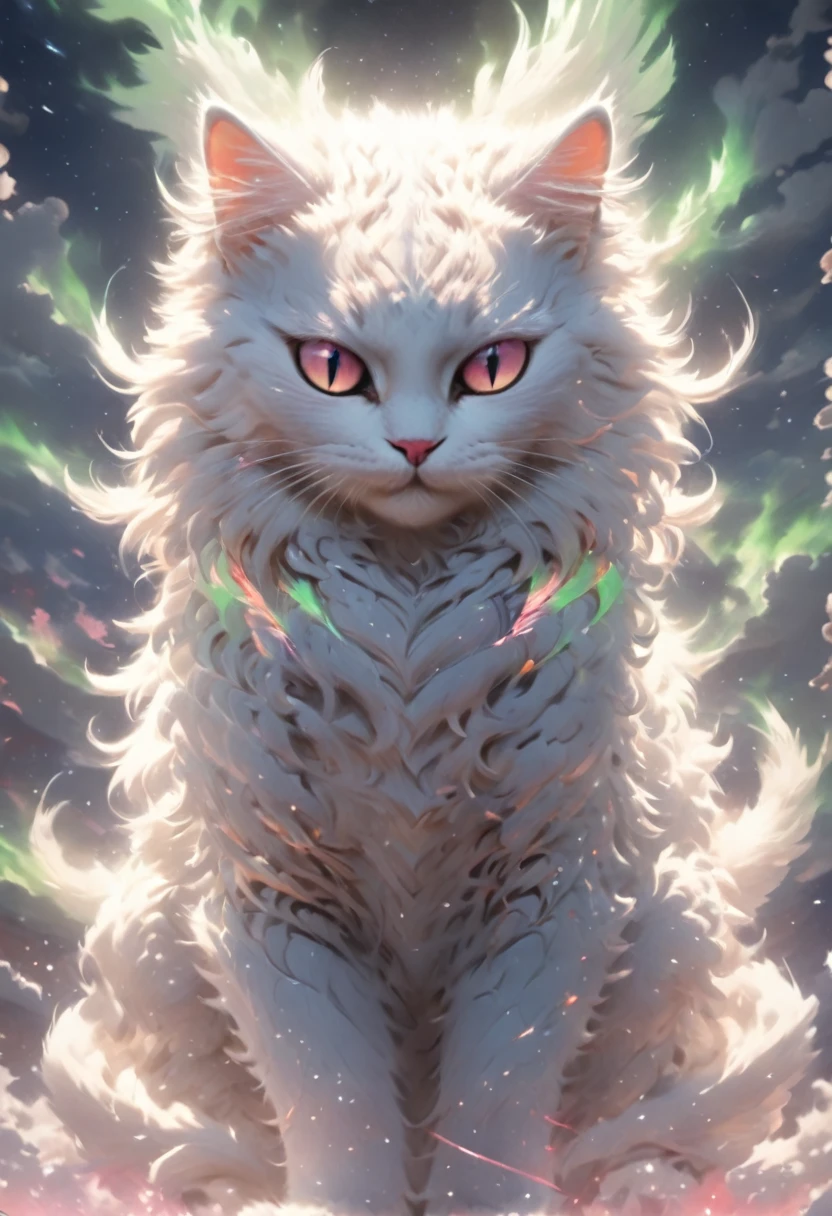 In the style of TOK, highest quality, cute cat, cartoon cat, Munchkin cat, looking at the viewer, smiling, simple background