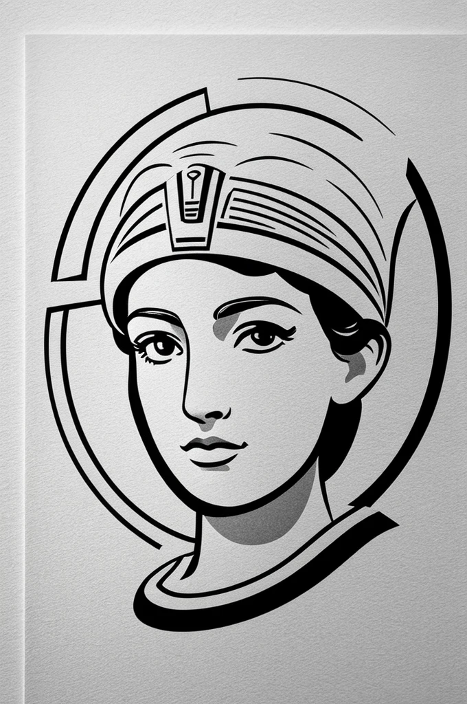 Minimalist brand logo inspired by Greek goddess Athena