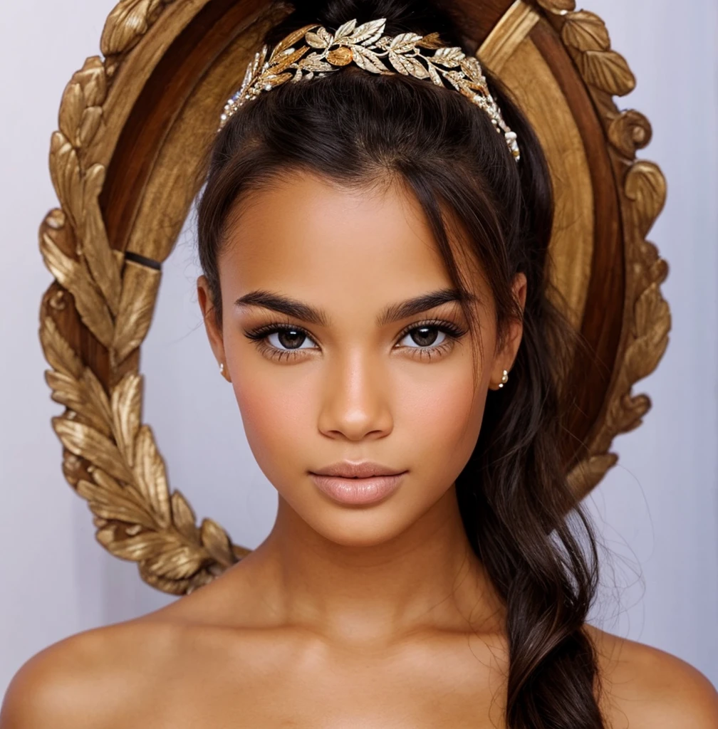 Beautiful perfect mixed race face