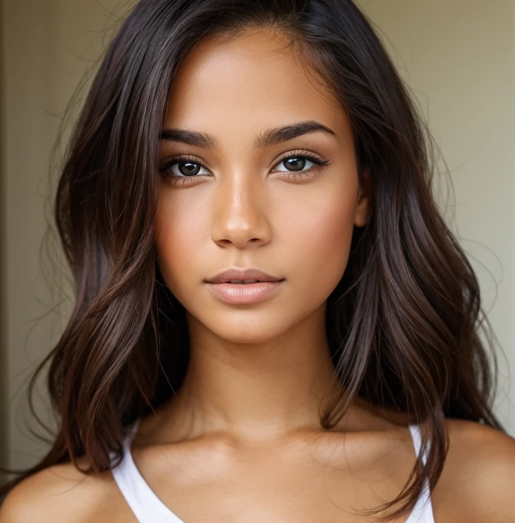 Beautiful perfect mixed race face