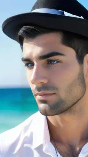 perfect Jewish man focus on the face