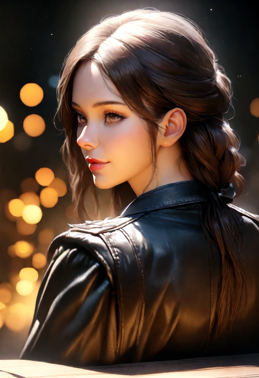 A beautiful young black girl with a discrete smile and lovely gaze, sitting on a bench surrounded statues, digital art, directed by Daniil Suponitskiy, jpegman, (best quality,4k,8k,highres,masterpiece:1.2),ultra-detailed,(realistic,photorealistic,photo-realistic:1.37),HDR,UHD,studio lighting,ultra-fine painting,sharp focus,physically-based rendering,extreme detail description,professional,vivid colors,bokeh