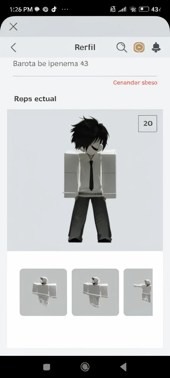 15 year old boy with white skin and white sweater with black pants and black hair