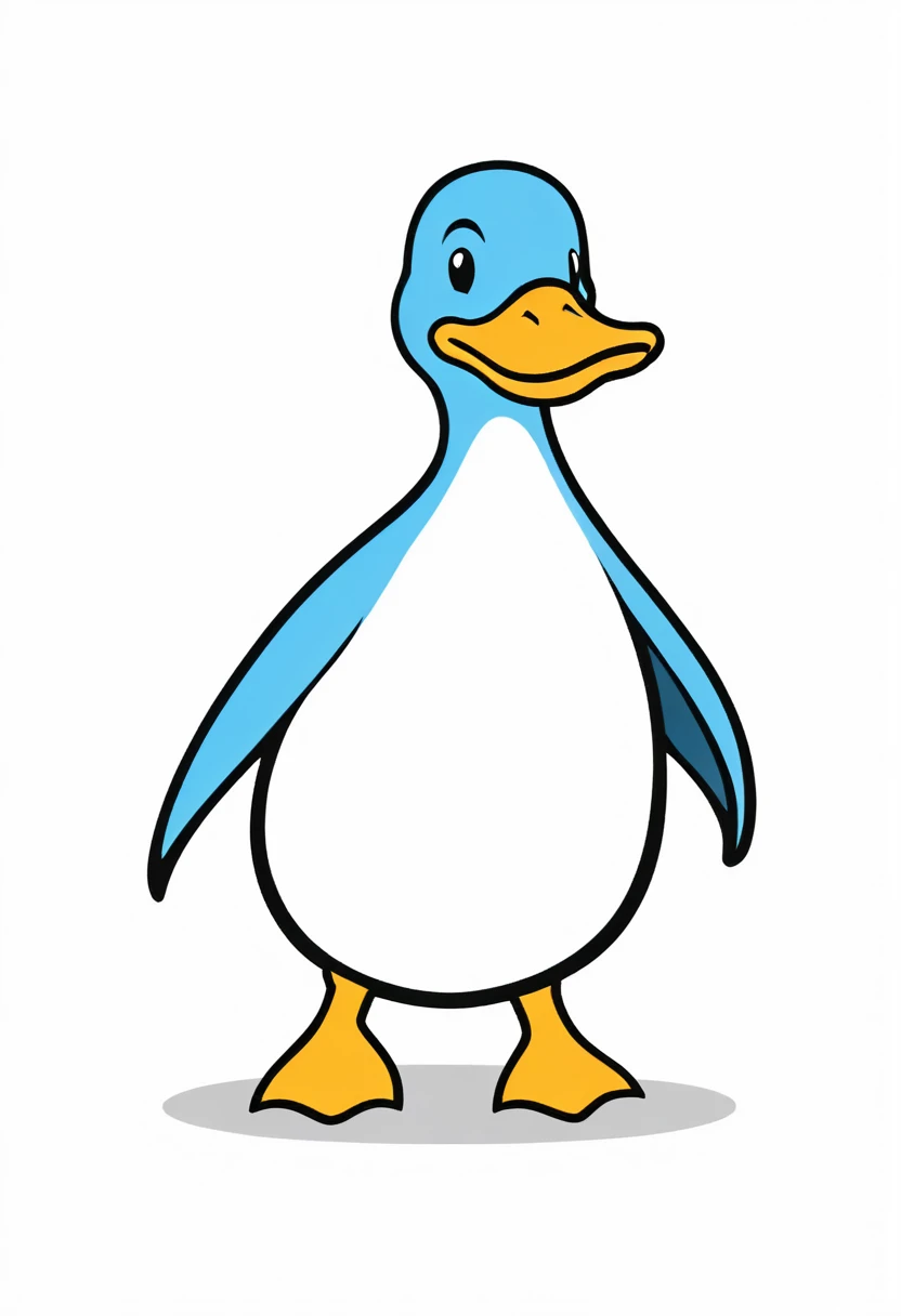 drawing happy funny duck