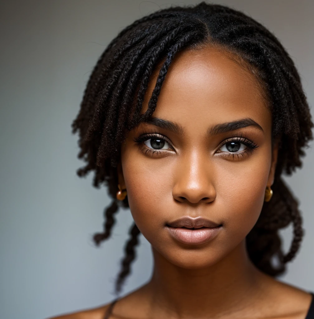 Mixed black ethnicity, beautiful girl face