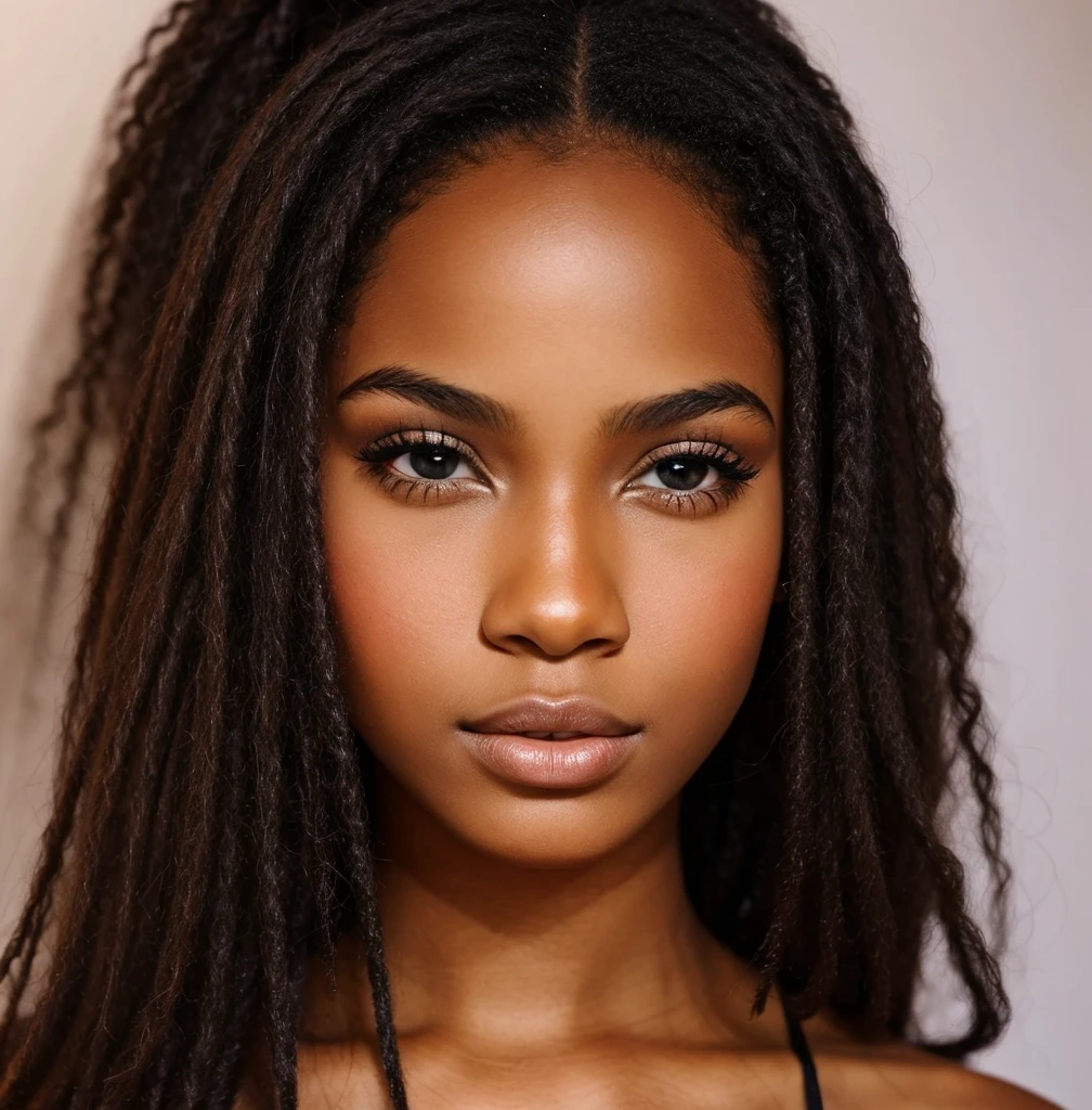 Mixed black ethnicity, beautiful girl face