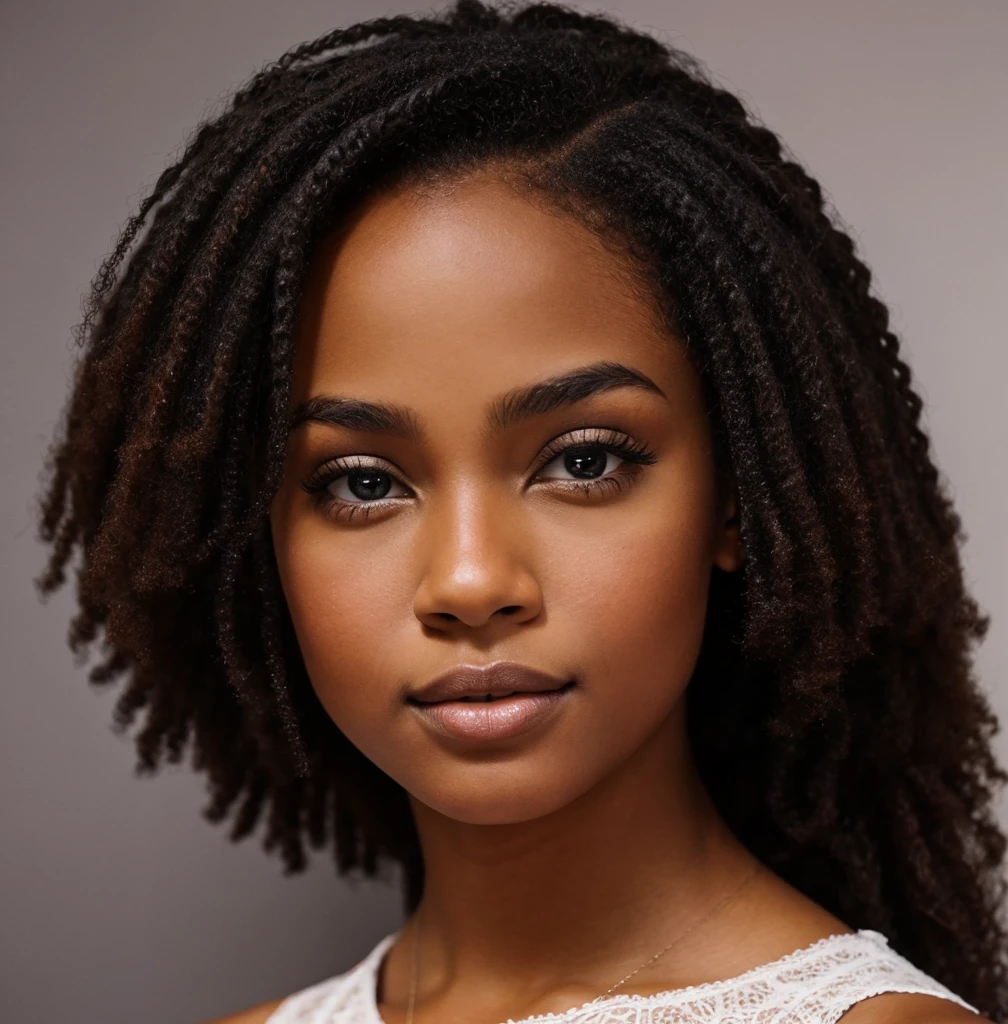 Mixed black ethnicity, beautiful girl face