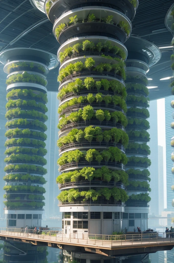 A city of vertical farms