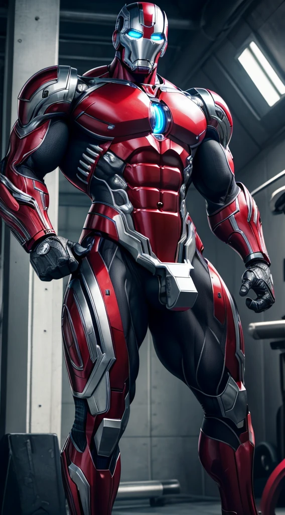 Ultron super strong, muscular, ABS, Bodybuilder, 35mm lens, photography, ultra details, HDR, UHD,8K, big dick, hot, dick hanging out, ass, robot,