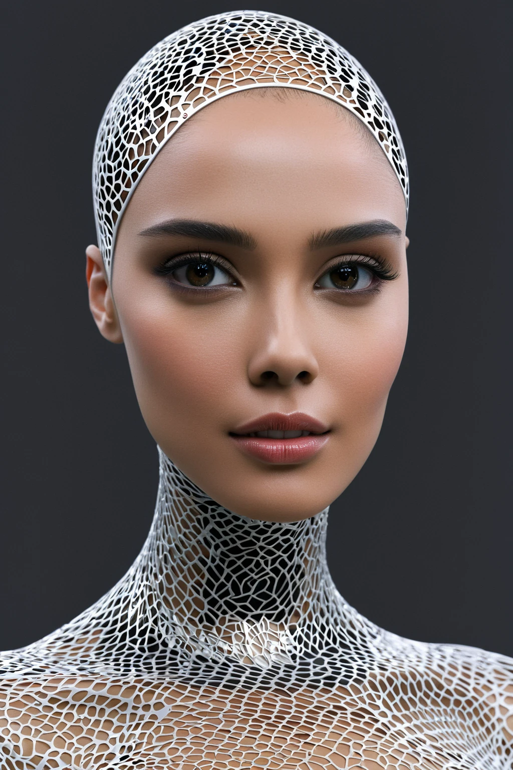 Here is a prompt for creating an image:
"Design a stunning and alluring female humanoid AI robot inspired by the film Ex Machina. The robot should have a face resembling that of an extremely gorgeous lady, with human-like, realistic skin. Ensure that the skin texture is detailed and beautiful, capturing the essence of a woman's beauty intertwined with advanced AI technology."