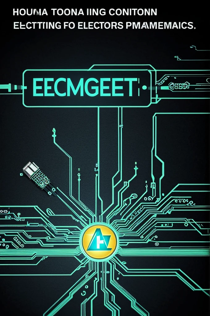 Generate an image for a logo, what say "ElecGenius" and that you have electronic components 