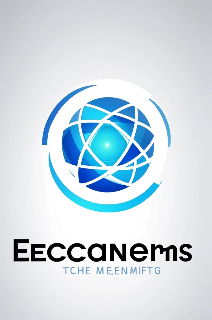 Generate an image for a logo, with a white background and in the center it says "ElecGenius"