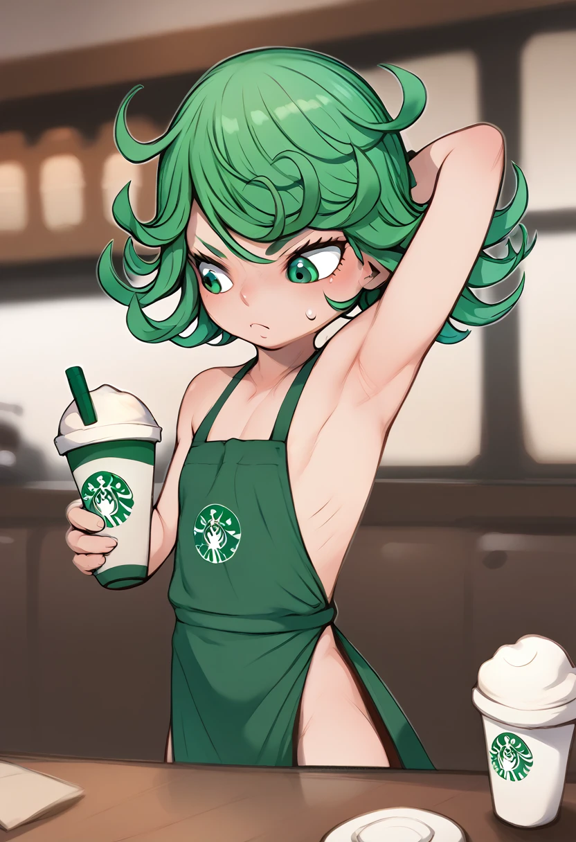 score_9, score_8_up, score_7_up, score_6_up, BREAK 1GIRL,TATSUMAKI,STARBUCKS,APRON,NUDE,J7W,
PEEK ARMPIT_HAIR,