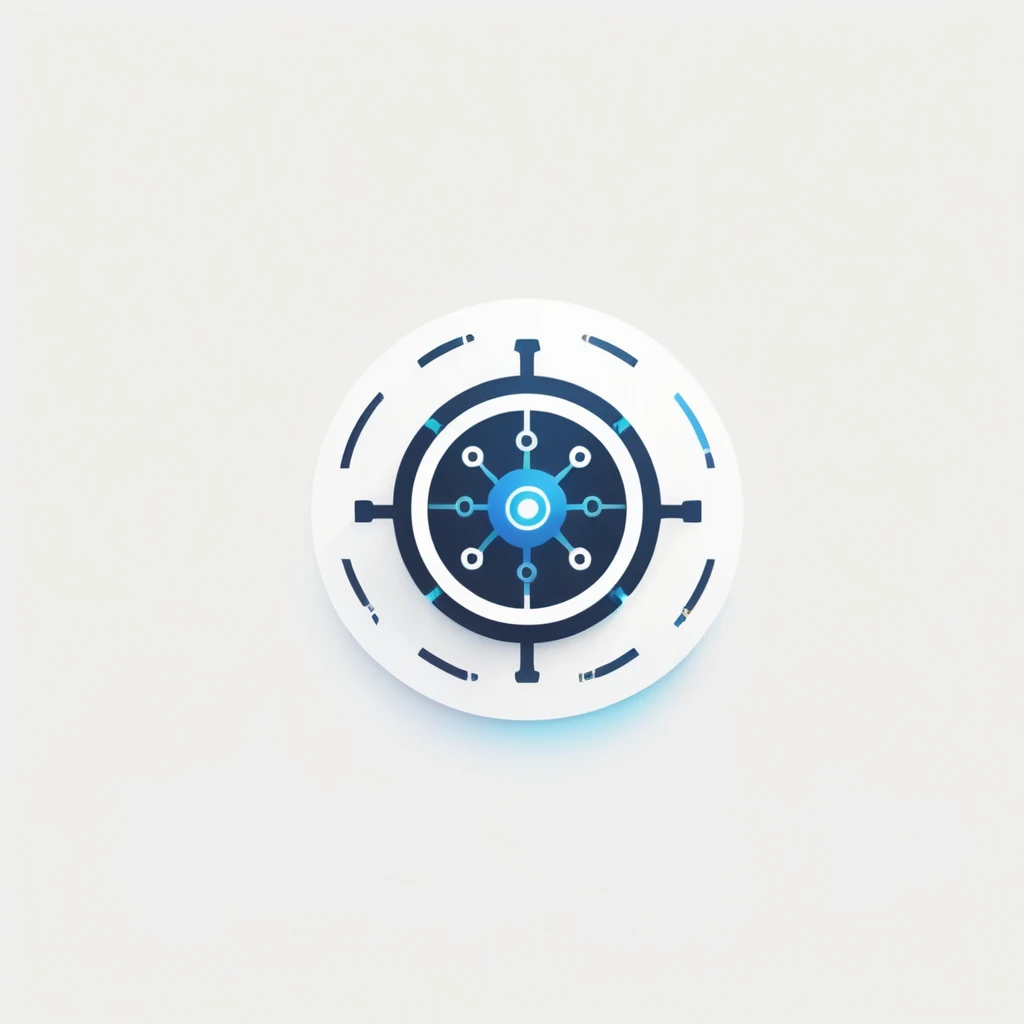 logo,
logo for tecnology company, automation, colors with technology theme (black, white, dark blue)
),LogoBlueAF
,