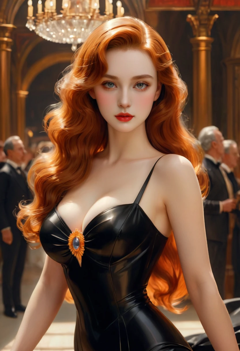 Masterpiece Albert Lynch, Abbott Henderson Thayer, high detail, best quality, HairDetail...Jessica Rabbit is a beautiful charismatic girl, athletic body, great figure, interesting shapes, full-length shot, dark eye makeup --ar 51:91
